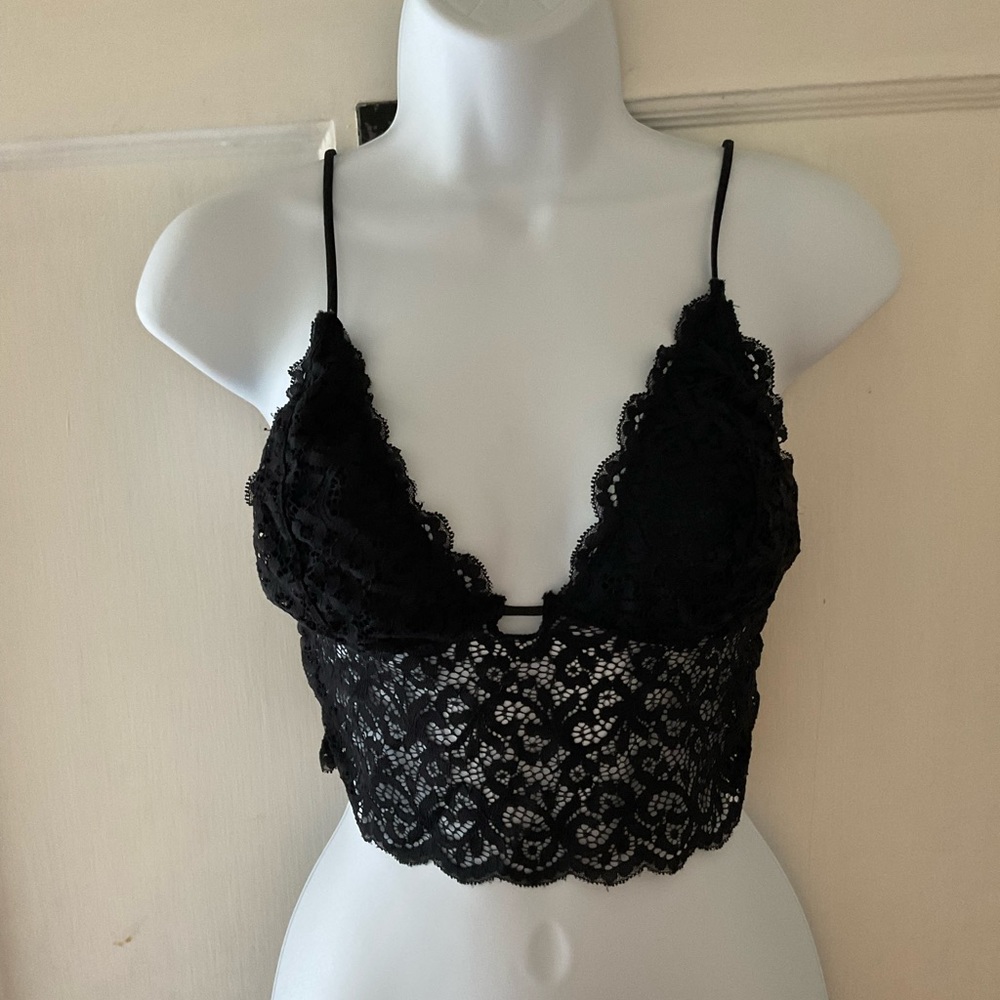 Black lace bralette